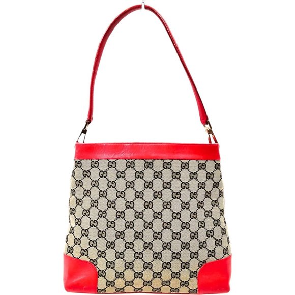 Gucci Shoulder Bag Black Red Canvas - Picture 1 of 9